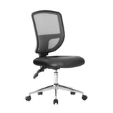 Nautilus Designs Nexus Designer Medium Back Mesh Operator Office Chair Sculptured Lumbar and Spine Support Black Vinyl - BCM/K512/BKV DD